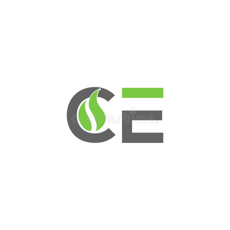 CE Initial Based Letter Icon Logo Isolated On White Background Stock
