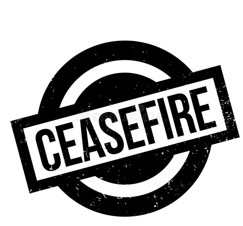 Ceasefire rubber stamp stock illustration. Illustration of combat
