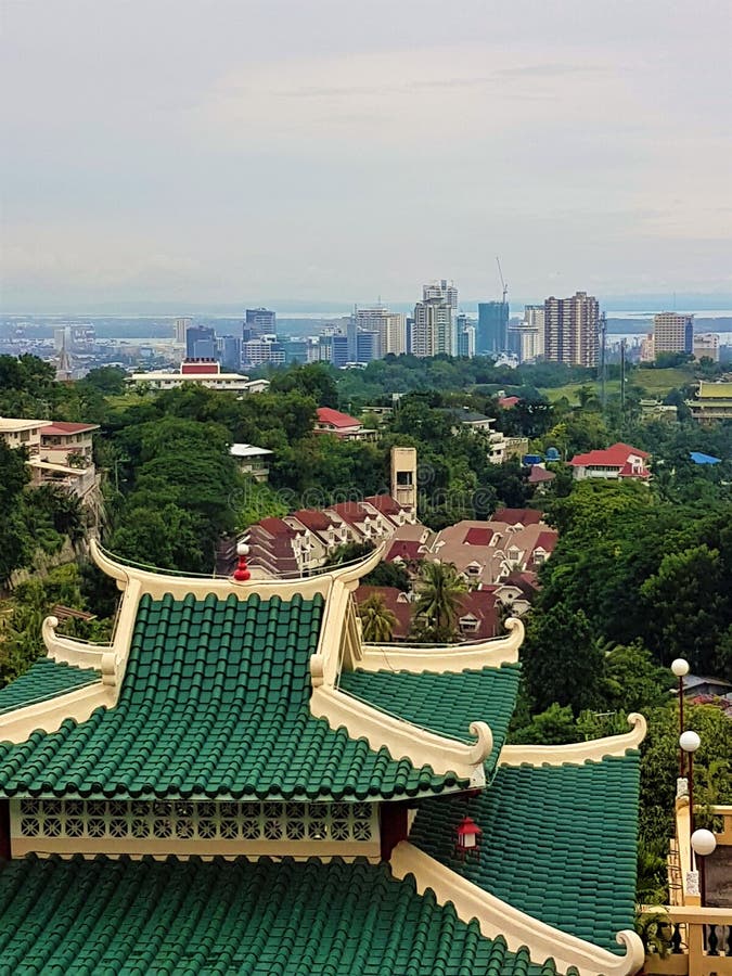Cebu City seen from the Taoist Temple stock photography Cebu City seen from the Taoist Temple stock photography
