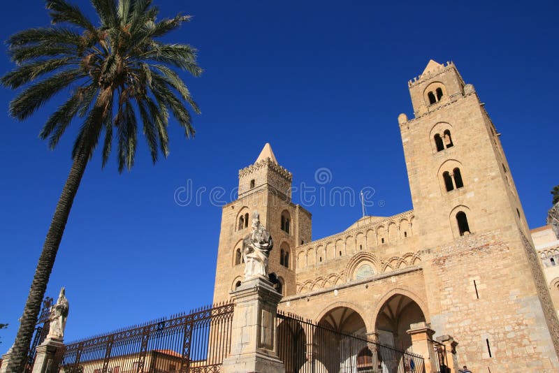 Cefalu cathedral architecture; Sicily