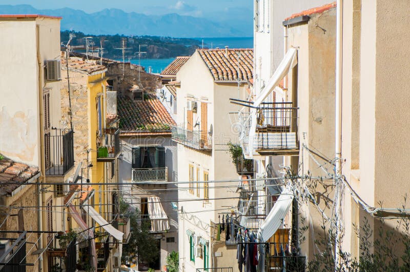 Cefalu stock image. Image of sicilia, sicily, house, town 47758735