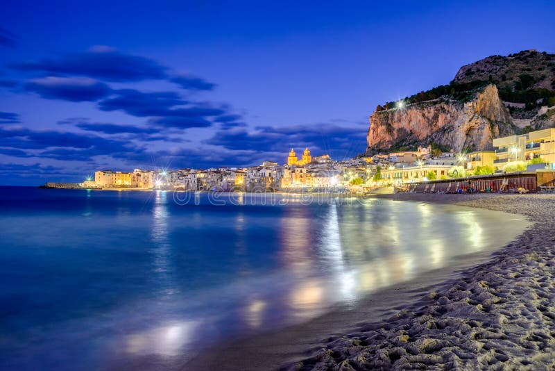 Cefalu, Sicily. Ligurian Sea and medieval sicilian city Cefalu. Province of Palermo, Italy. Cefalu, Sicily. Ligurian Sea and medieval sicilian city Cefalu. Province of Palermo, Italy.