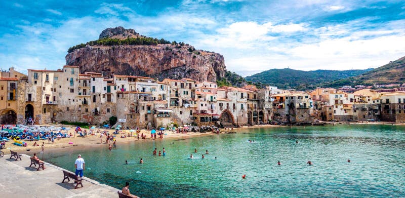 CefalÃ-¹, Paradies von Italien und Sizilien stockfoto CefalÃ-¹, Paradies von Italien und Sizilien stockfoto