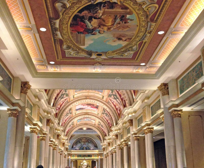 Ceiling Art at Venetian Hotel in Vegas Editorial Stock Photo - Image of