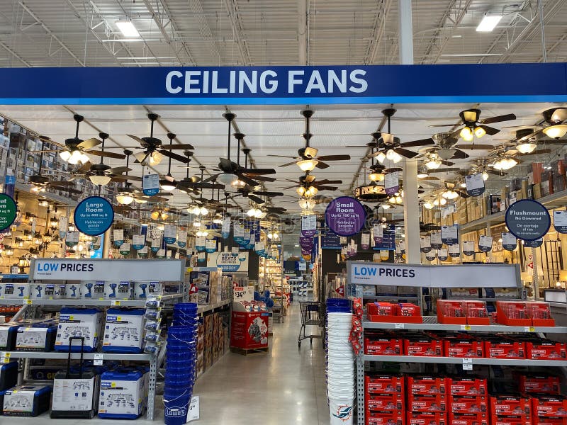 Lighting Products Department In Hardware Store Editorial Stock