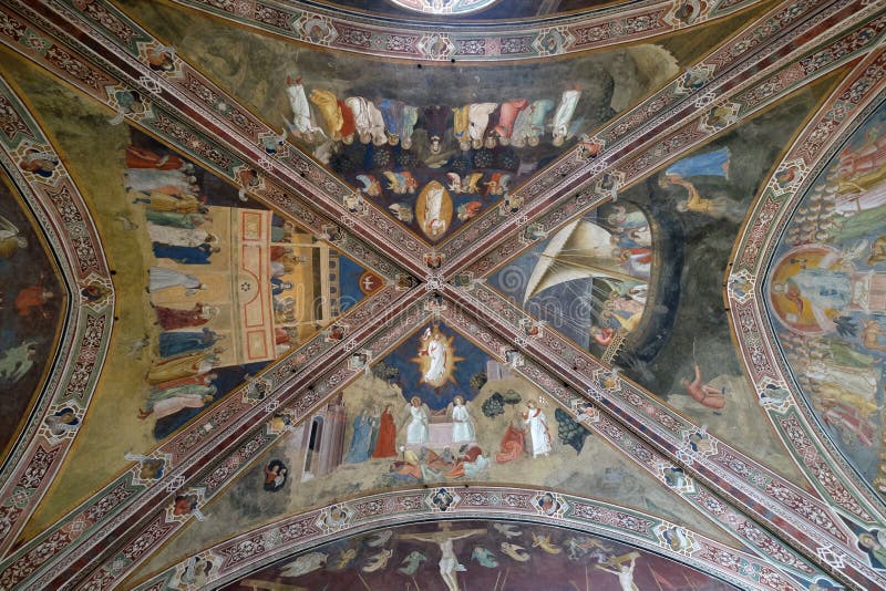 Ceiling fresco in Spanish Chapel, Santa Maria Novella church in Florence