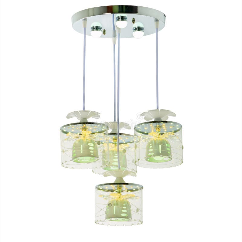 Ceiling Lamp with Four Hanging Lights Stock Photo Image of lamp