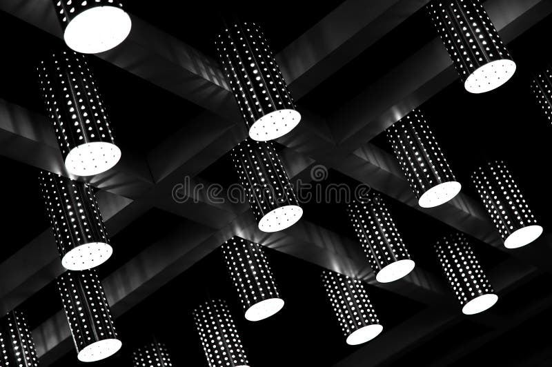 Ceiling lights stock images