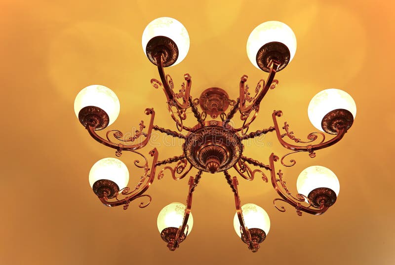 Ceiling Mounted Crystal Chandelier Stock Photo Image of lamp, luxury