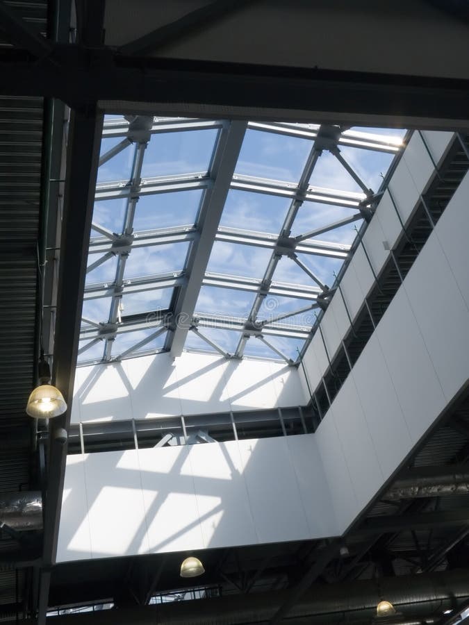 Ceiling of office building royalty free stock photo