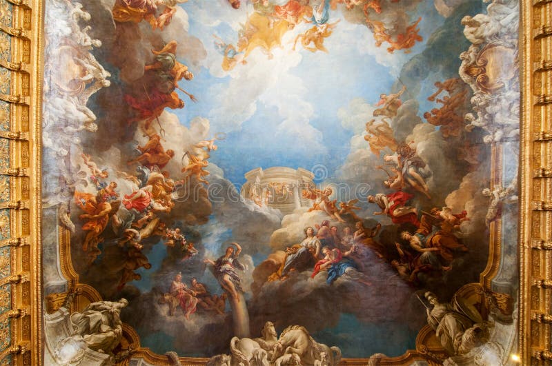 Ceiling in the palace of Versailles