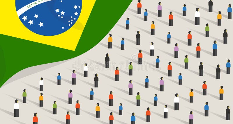 Celebración del aniversario de la independencia brasileña y unidad Gente de Brasil, grupo de personas protestando libre illustration Celebración del aniversario de la independencia brasileña y unidad Gente de Brasil, grupo de personas protestando libre illustration