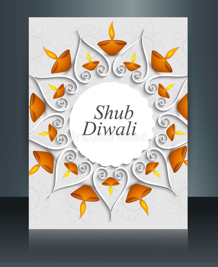 Celebración hermosa del fondo feliz del diwali del folleto stock de ilustración Celebración hermosa del fondo feliz del diwali del folleto stock de ilustración