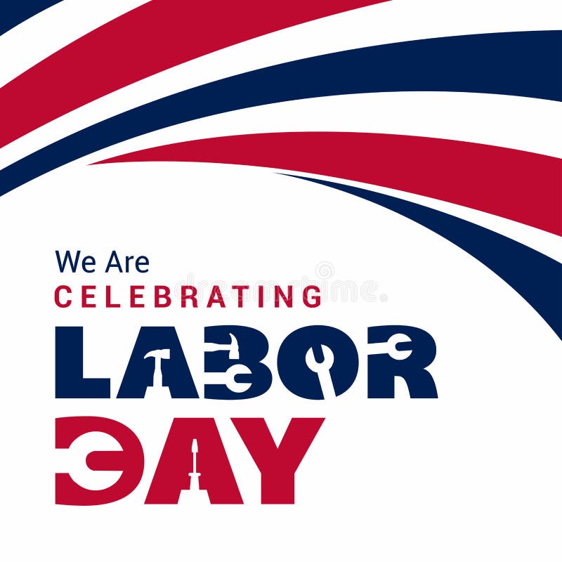 Celebrating Labour day design card vector.