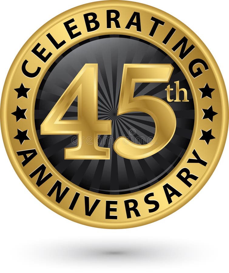 7 Years Golden Anniversary 3d Logo Stock Vector (Royalty Free