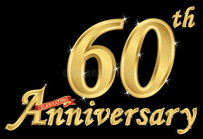 Set of 60th Anniversary Logotype Design, Sixty Years Celebrating ...