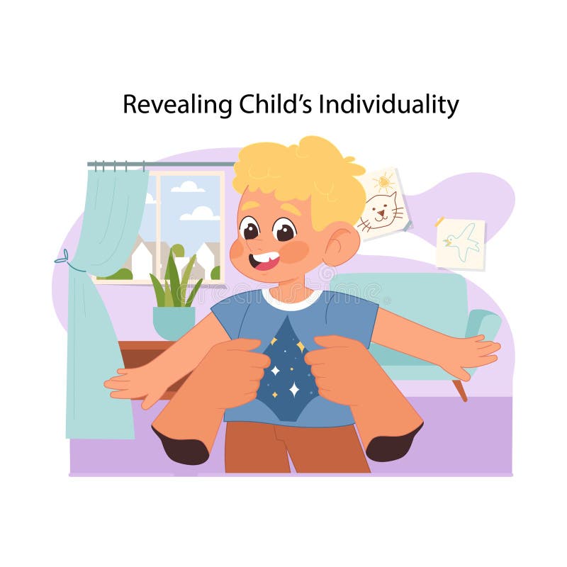 Celebrating uniqueness concept. Flat vector illustration vector illustration