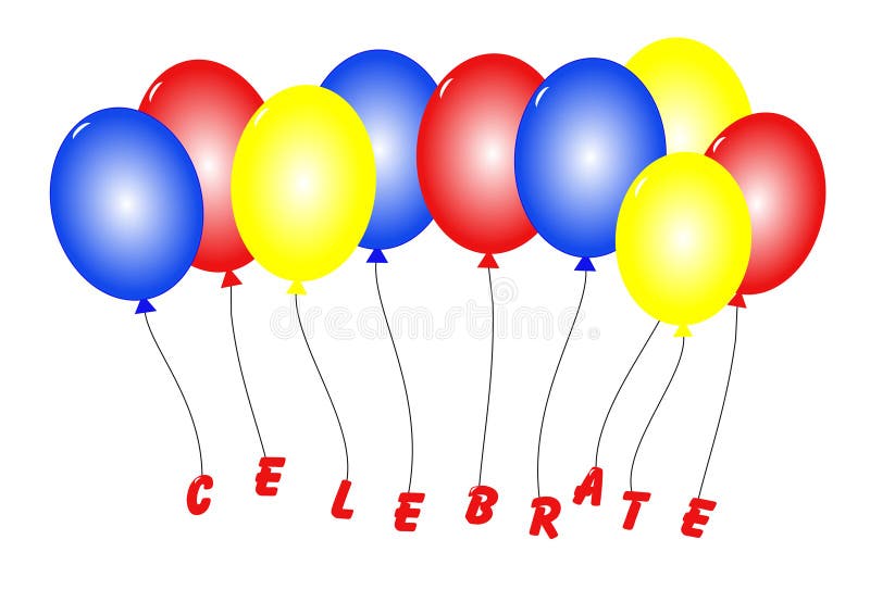 Celebration balloons stock illustration. Illustration of colorful