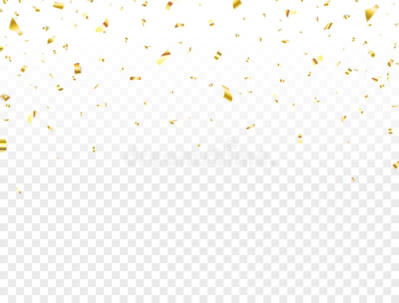 Golden Confetti Transparent Background