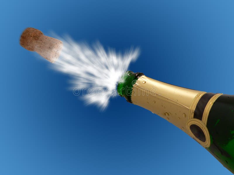 Celebration with drink champagne bubles, New year