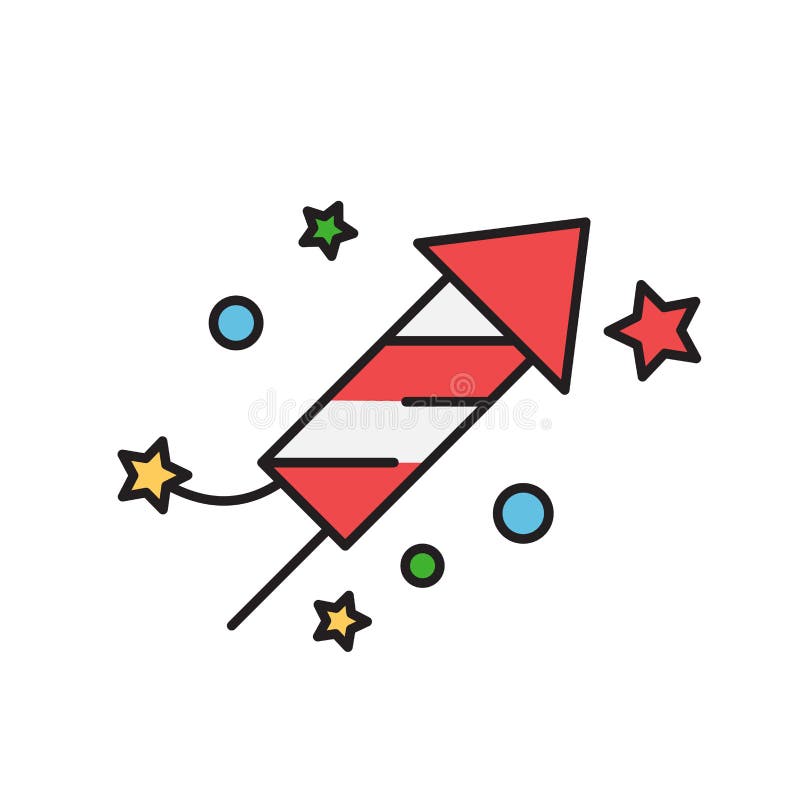 Celebration fireworks vector icon symbol isolated on white background
