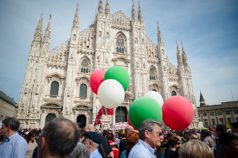 Celebration of liberation held in Milan on 25 April 2014