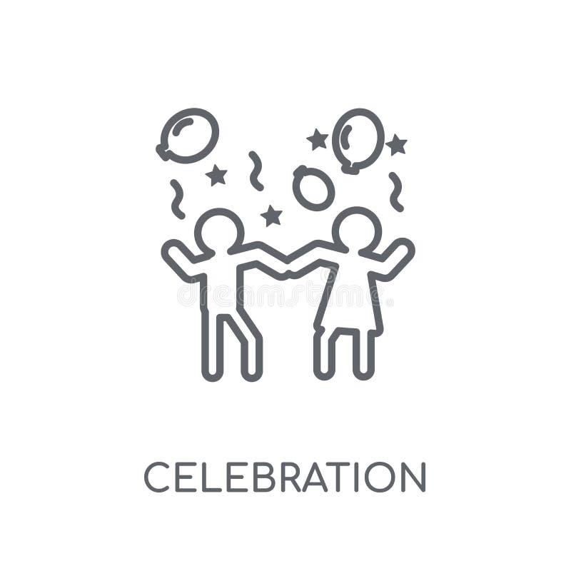Celebration linear icon. Modern outline Celebration logo concept stock illustration