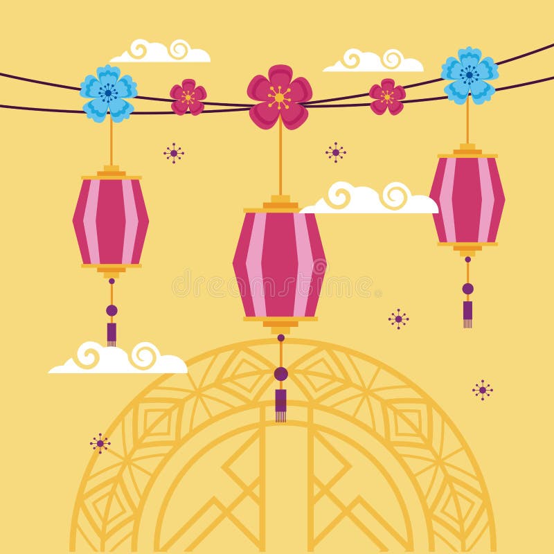 Mid Autumn Festival Poster. Chinese Mooncake Festival Banner. Rabbits,  Mooncakes. Translation Chinese Mid Autumn Stock Image - Image of  background, bunny: 252323599