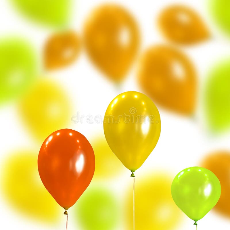 Celebratory background from coloured balloons