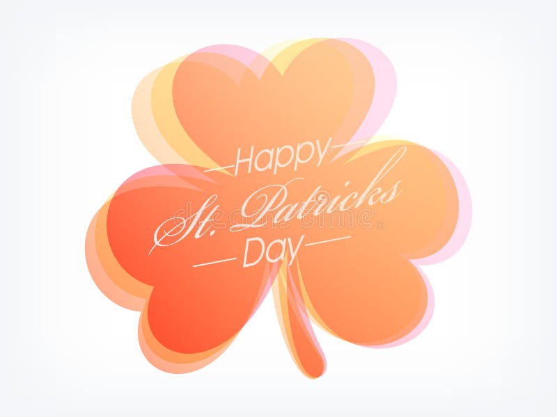 Celebrazione del giorno di St Patrick felice con la foglia dell'acetosella illustrazione vettoriale Celebrazione del giorno di St Patrick felice con la foglia dell'acetosella illustrazione vettoriale