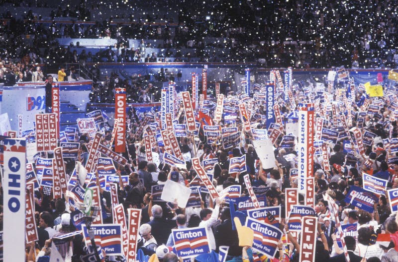 Celebrazione presidenziale alle 1992 convenzioni nazionali democratiche a Madison Square Garden