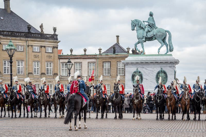 Celebrazione reale del nuovo anno a Copenhaghen, Danimarca immagini stock Celebrazione reale del nuovo anno a Copenhaghen, Danimarca immagini stock