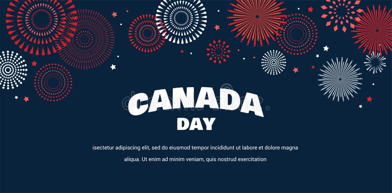 Celebre la bandera del día nacional de Canadá Tarjeta feliz del Día de la Independencia