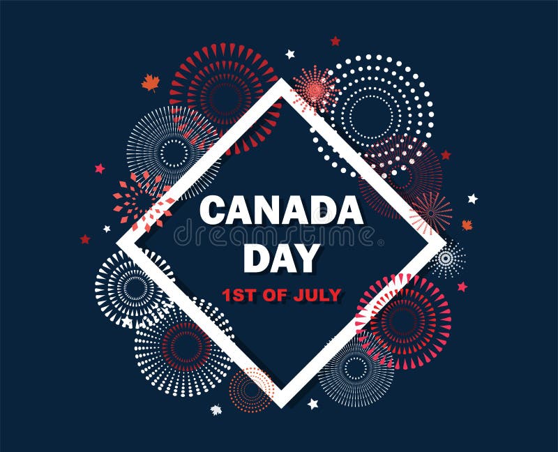Celebre la bandera del día nacional de Canadá Tarjeta feliz del Día de la Independencia