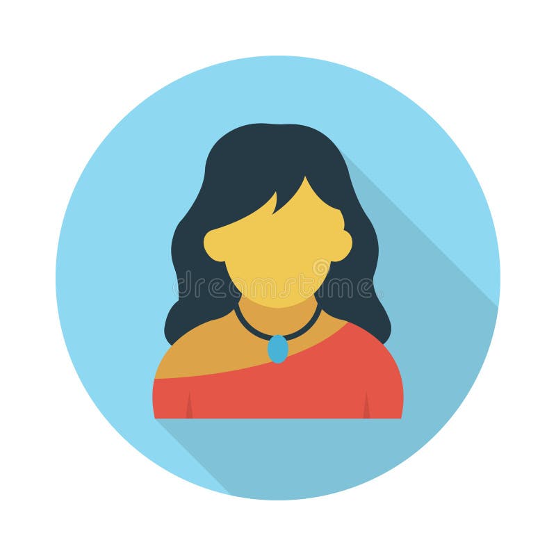 Premium Vector  Female avatar flat icon design vector illustration