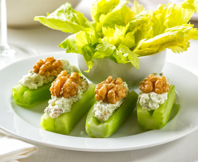 Celery Bites, a Perfect Appetizer Stock Image Image of health, celery