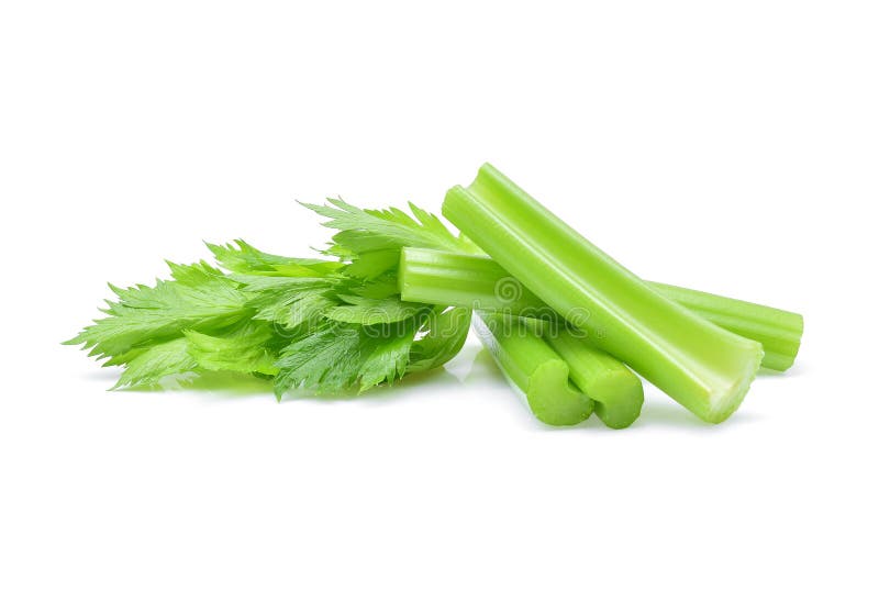 Celery Isolated on White Background Stock Photo - Image of fresh ...