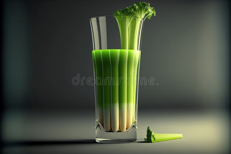Celery Juice Glass. Juice Splashes. Healthy Vegetables Concept. Liquid