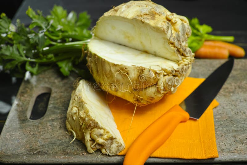 Celery Root Wedges Celeriac, Source of Vitamine, Fresh Healthy Stock