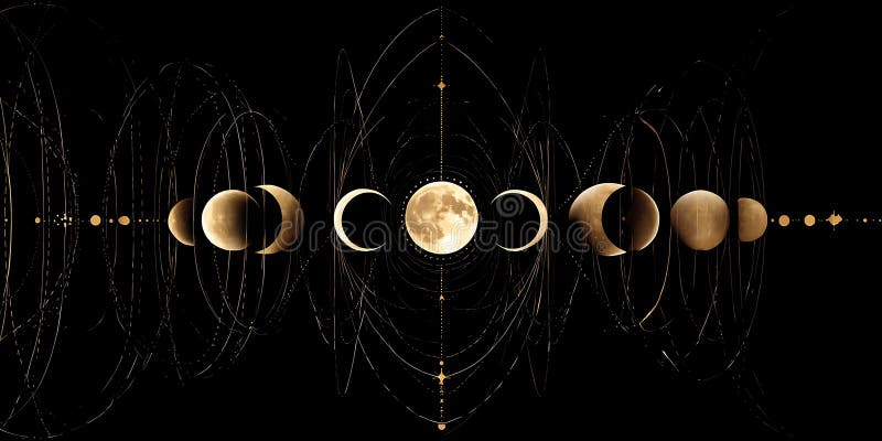 Celestial Bodies A Stunning Planetary Alignment royalty free illustration