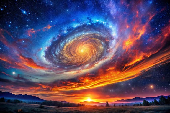A Celestial Canvas Stunning Long Exposure Photography of a Nebula and