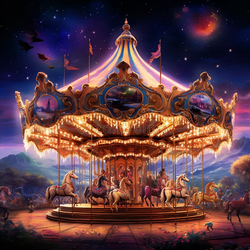 Celestial Carousel stock illustration. Illustration of Celestial Carousel stock illustration. Illustration of
