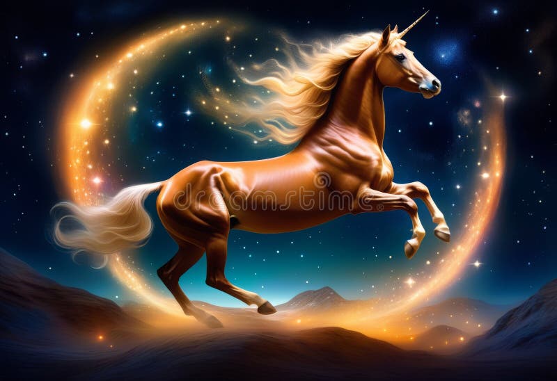 The Celestial Elegance of the Time-Warped Centaur royalty free illustration