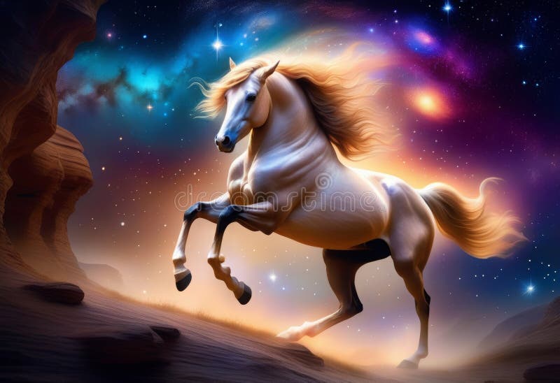 The Celestial Elegance of the Time-Warped Centaur royalty free illustration