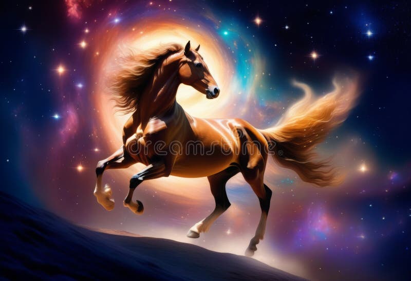 The Celestial Elegance of the Time-Warped Centaur royalty free illustration