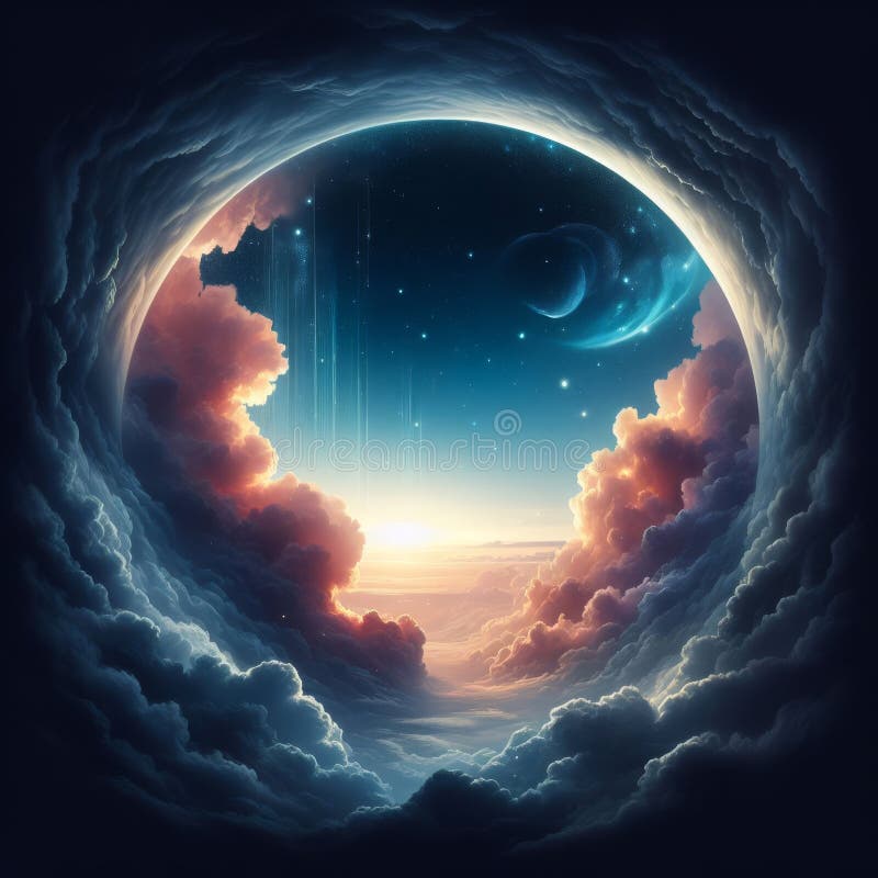Celestial Gateway in the Clouds royalty free stock photography
