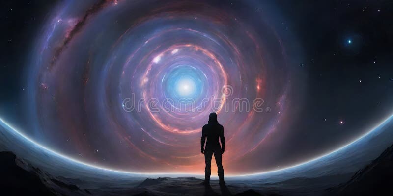 Cosmic Gateway in Starry Expanse royalty free stock photos