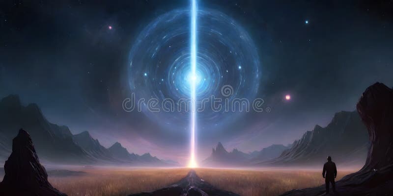 Cosmic Gateway in Starry Expanse royalty free stock photography