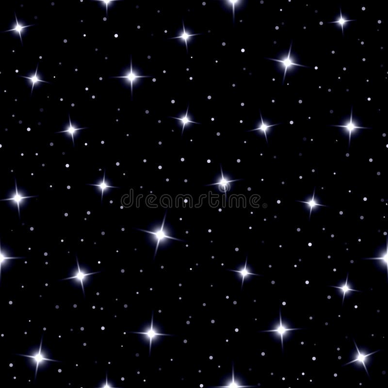 Celestial seamless background with sparkling stars royalty free illustration Celestial seamless background with sparkling stars royalty free illustration