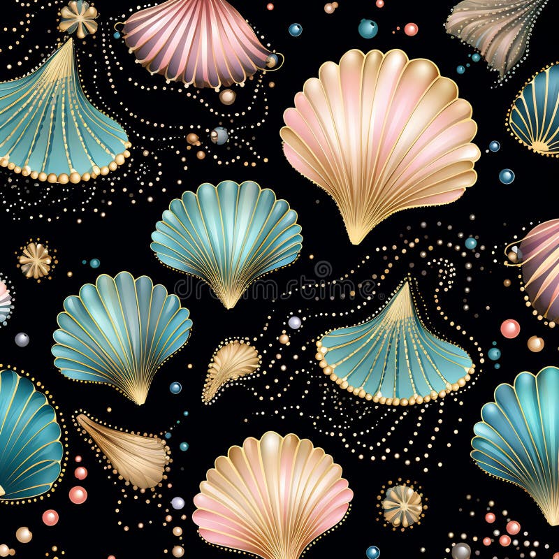 Celestial Seashell Constellations stock image